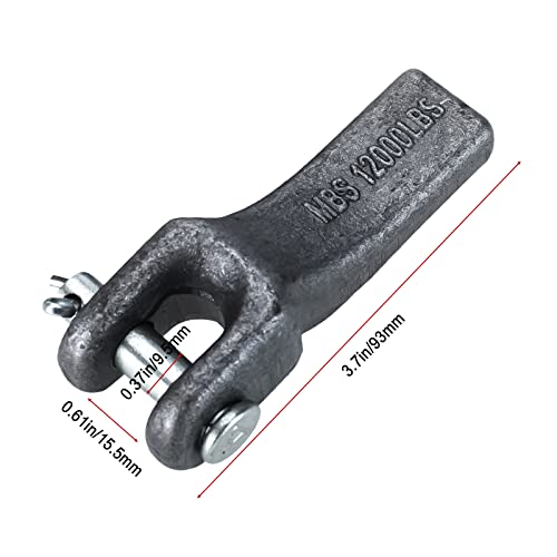 NORJIN 6 Pack 5/16 Weld-On Safety Chain Retainer, Forged Steel Chain Hooks 12000LBS WLL for Truck Trailer Hitch