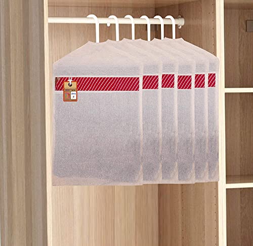 atorakushon 100% Cotton Hanging Saree Covers Clothes Storage Bag 26 x 18 Inches Bigs size Cloth Wardrobe Organizer for Storage Garment Set of 9 Off white