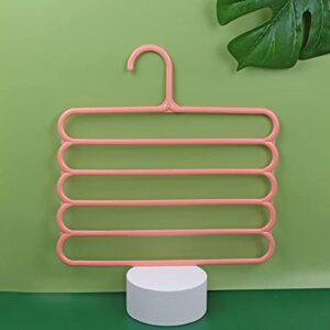 NA Colorful Five-Layer Trouser Rack Candy-Colored Scarf Hanger Dual-Purpose Multi-Layer Plastic Hanger Wardrobe Storage Hanger