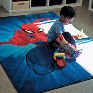 Marvel Spider-Man Classic Printed Area Rug | Indoor Floor Mat, Accent Rugs For Living Room and Bedroom, Home Decor For Kids Playroom | Comic Book Gifts And Collectibles | 72 x 52 Inches