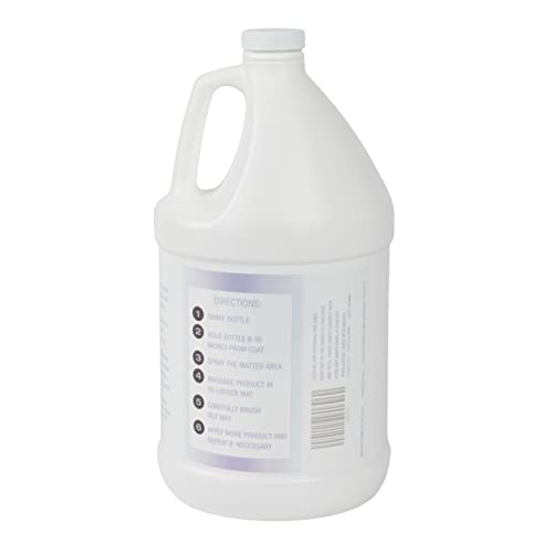 Groomer Essentials Detangling Spray - 1 Gallon - Soothing Lavender Fragrance Coat Types - Can Be Used On Dogs and Cats 12 Weeks and Older