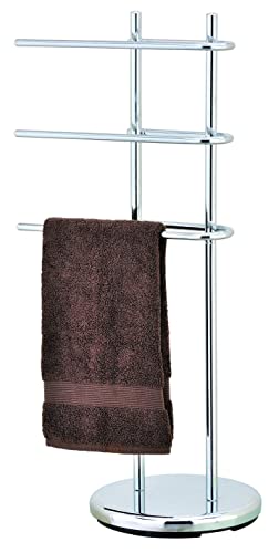 3 Tier Chrome Standing Towel Stand by Madison Home Products