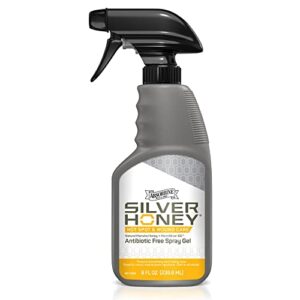 absorbine silver honey hot spot & wound care spray gel 8oz bottle, manuka honey & microsilver bg, medicated for dogs, cats, small animals