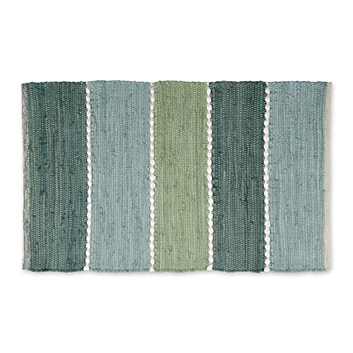 DII Chindi Rug Collection, Reversible, Recycled Yarn, Hand-Dyed, 2x3 Ft, Jadeite