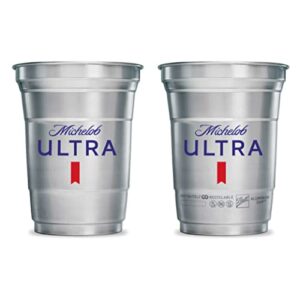 inbev michelob-ultra aluminum tailgate cup - set of 2