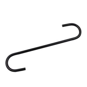 Extra Large 12 inch S Hooks for Hanging,S Shaped Hook Heavy Duty,Black Long S Hooks for Hanging Plant,Basket,Tree Branch,Closet,Garden,Pergola,Indoor Outdoor Uses 8 PCS