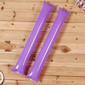 Hooshing 40PCS Purple Bam Bam Thunder Sticks Inflatable Noisemakers Cheerleading Plastic Clap Hands Outfit for Cheering Basketball Party Sports Team Spirit
