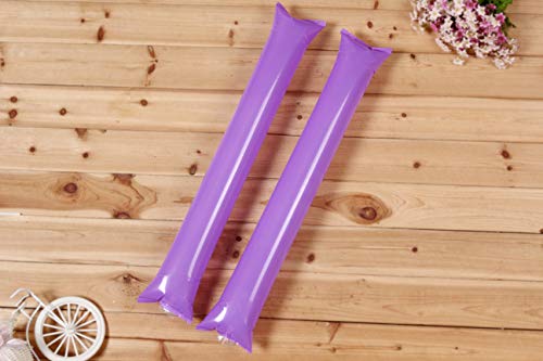 Hooshing 40PCS Purple Bam Bam Thunder Sticks Inflatable Noisemakers Cheerleading Plastic Clap Hands Outfit for Cheering Basketball Party Sports Team Spirit