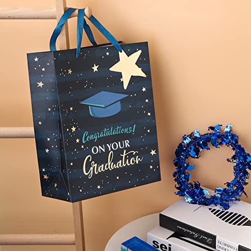 MAYPLUSS 13" Large Gift Bag with Greeting Card and Tissue Paper for Graduation