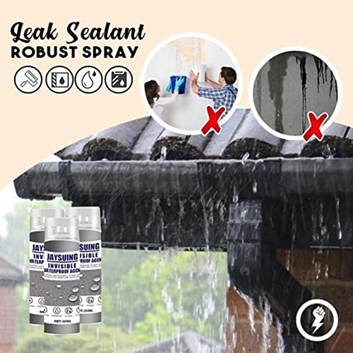 Leak Stopper Sealant Spray, Clear Leak Sealer Spray,Water-proof Repair Sealant Spray,Ideal for Drain & Plastic Pipe Leaks & Cracks,Instant Repair & Long Lasting Protection,Interior & Exterior Use 30ML