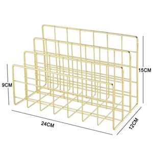 GRETD Newspaper Magazine Rack MultifunctionDesktop Storage Basket Minimalist Book Basket