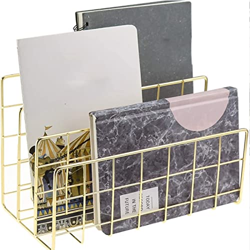 GRETD Newspaper Magazine Rack MultifunctionDesktop Storage Basket Minimalist Book Basket