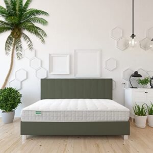 natural life palmpring kochi queen mattress - organic latex coconut coir 6” medium firm 2 layer comfortable sleep bed dust free