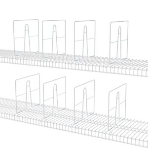 btsd-home 8 pack wire shelf dividers closet dividers and separators for wire shelves in cabinet, kitchen, bedroom and office