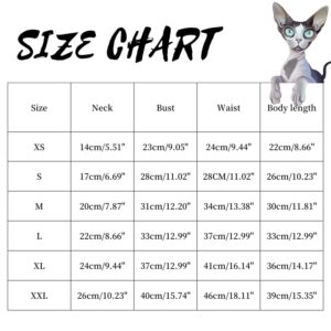 Sphynx Cat Clothes Breathable Pure Cotton Fashion Icon Cat Sweater Kitten Outfit with Sleeves for Sphynx Cornish Rex, Devon Rex, Peterbald (S, Black)