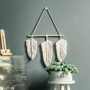 Ochine Macrame Wall Hanging Shelf Wall Towel Racks Boho 3 Tier Handmade Floating Shelves Toilet Paper Display Rack Farmhouse Towel Holder Plant Decor Shelf for Bathroom Kitchen Home Decor