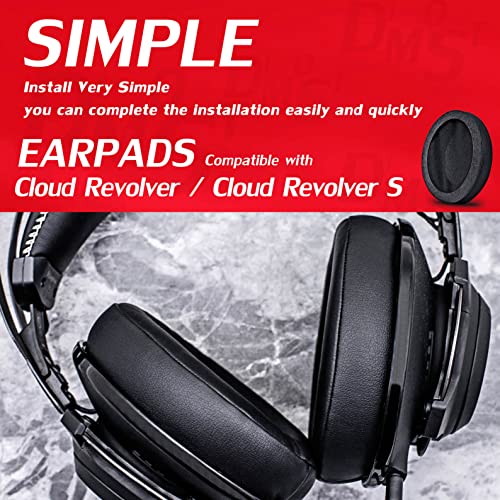 Cloud Revolver Upgrade Ear Pads for Cloud Revolver / Revolver S Headset I Thicker Enhanced Memory Foam - More Comfort by DIMOST