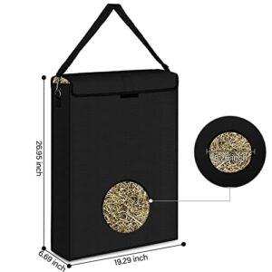 TOKSKS Large Round Hole Square hay Bale Storage Bag-Black