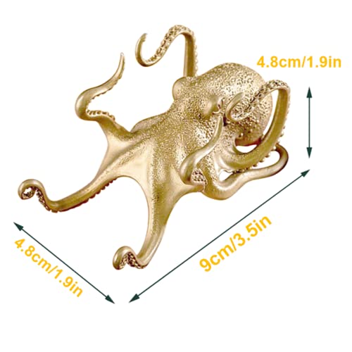 ZWIFEJIANQ Cell Phone Stand, 2 Pack Octopus Phone Stand Modern Brass Octopus Cell Phone & Signature Pen Holder, Universal Cellphone Stand Metal Octopus Shaped Tabletop Decorative Phone Bracket