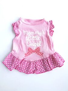 yohou dog tee shirts pet princess t-shirt dress clothes for small dog and cats (small, t-shirt dress-pink)