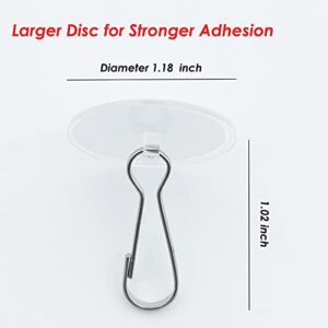 FancyOS Adhesive Ceiling Hanging Hook 3cm Disc Nano Viscose with Spring Binding Rings, Powerful Poster Party/Wedding/Ceremony Decoration Holder, Lights Hanger 20Pcs