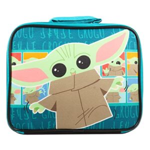 Grogu School Supplies Bundle Baby Yoda Lunch Box Set - 4 Pc Grogu Lunch Box with Water Bottle, Baby Yoda Stickers, More (Baby Yoda Lunch Bag)