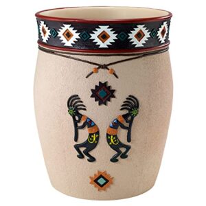 avanti linens - wastebasket, decorative trash can, aztec inspired home decor (navajo dance collection)