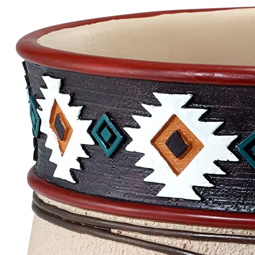Avanti Linens - Wastebasket, Decorative Trash Can, Aztec Inspired Home Decor (Navajo Dance Collection)