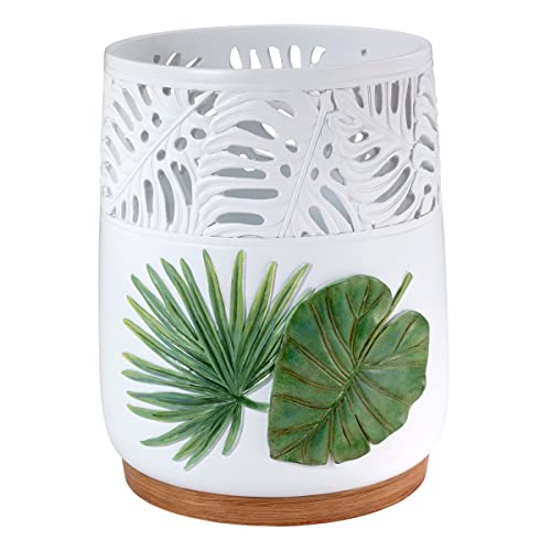 Avanti Linens - Waste Basket, Decorative Trash Can, Palm Tree Leaves Inspired Home Decor (Viva Palm Collection)