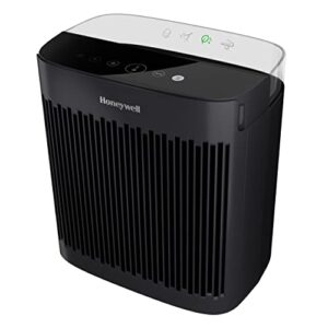 honeywell insight hepa air purifier with air quality indicator for medium-large rooms (190 sq ft), black - wildfire/smoke, pollen, pet dander, and dust air purifier