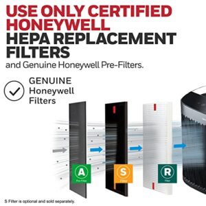 Honeywell InSight HEPA Air Purifier with Air Quality Indicator for Medium-Large Rooms (190 sq ft), Black - Wildfire/Smoke, Pollen, Pet Dander, and Dust Air Purifier