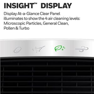 Honeywell InSight HEPA Air Purifier with Air Quality Indicator for Medium-Large Rooms (190 sq ft), Black - Wildfire/Smoke, Pollen, Pet Dander, and Dust Air Purifier