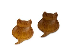 jne handcrafted-solid single piece teak wood plate/tray/dish/platter (set of 2), multi-purpose use decor, candy, serving. (cat-small)