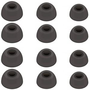 bllq 6 pairs silicone ear tips replacment for jabra elite 7 pro/75t/ 65t/ active/ elite 3 eartips replacement silicone compatible with jabra earbuds, black jbra