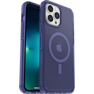 otterbox iphone 13 pro max & iphone 12 pro max symmetry series+ case - feelin' blue, ultra-sleek, snaps to magsafe, raised edges protect camera & screen