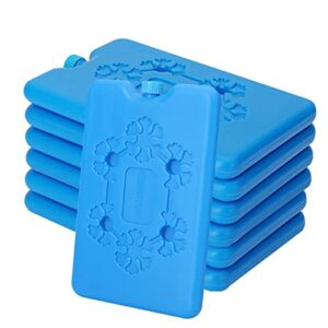6 pack blue ice packs for lunch box ，original cool pack， slim & long-lasting ice pack for your lunch or cooler bag