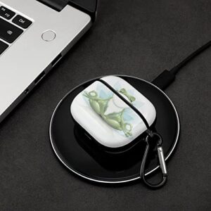 YouTary Compatible with Airpods 3 Case Cover 2021 with Keychain Yoga Frog Funny Pattern, Apple AirPod Headphone Cover Unisex Shockproof Protective Wireless Charging