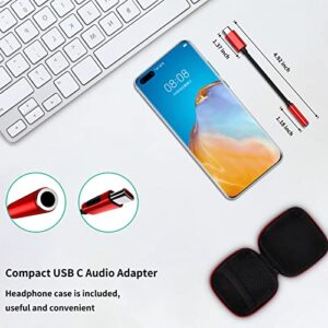 COOYA USB C to 3.5mm Audio Adapter for iPhone 15 Pro Max iPad Air DAC Chip Headphone Adapter USB C to Aux Dongle Stereo Earphone Connector for Samsung S23 FE S22 Ultra S21 Flip 5 A53 Pixel 8 7 OnePlus