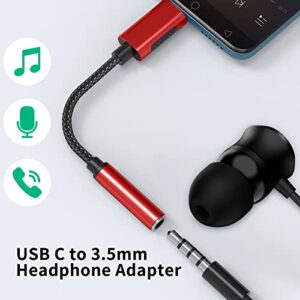 COOYA USB C to 3.5mm Audio Adapter for iPhone 15 Pro Max iPad Air DAC Chip Headphone Adapter USB C to Aux Dongle Stereo Earphone Connector for Samsung S23 FE S22 Ultra S21 Flip 5 A53 Pixel 8 7 OnePlus