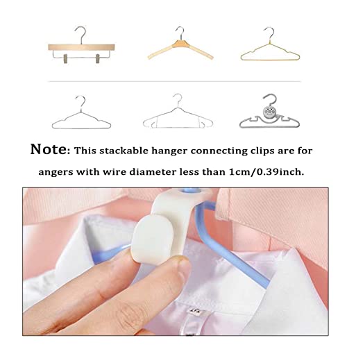 100PCS Clothes Hanger Connector Hooks, Cascading Hanger Hooks for Heavy Duty Space Saving Cascading Connection Hooks, Load 30 Pounds (Multicolor-100pcs)