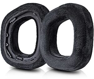 sixsop hs80 earpads - earpads compatible with hs80 rgb wireless headset replacement ear pads/ear cushion/ear cups (black velour)