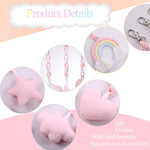 ROZKITCH 4PCs Guinea Pig Hamster Hanging Toy, Pink Small Animal Case Accessories Kits, Pet Cage Pendant, Photo Props for Pet Rat,Ferret, Guinea Pig, Squirrel, Rabbits, Mice and Gerbil Rainbow