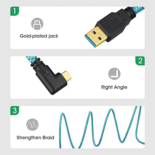 Link Cable 16FT Compatible for Oculus Quest 2/1, JANMMDEG USB 3.2 Gen 1 Type A to C Charging Cable for VR Headset Gaming PC/Steam VR, High Speed Data Transfer and Fast Charge Cord