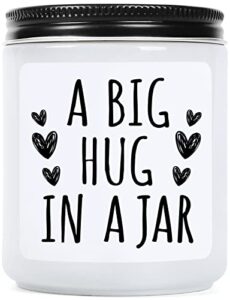 gifts for women, thinking of you gifts, mothers day gifts,birthday gifts, feel better,cheer up,get well soon gifts for women men friends mom wife him coworker, lavender candles(white)