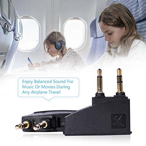BUTIAO Airplane Adapter for Headphone, 3.5mm Airline Flight Converter for Bose QuietComfort 15 25 35 3 2 QC15 QC25 QC35 QC3 QC2 SoundLink AE2 Headphones