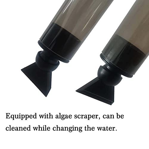 Carefree Fish Aquarium Gravel Cleaner 260GPH Water Changer Gravel Vacuum Tank Adjustable Length Cleaning Tools and Air Stone Brush