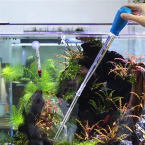 Carefree Fish Aquarium Gravel Cleaner 260GPH Water Changer Gravel Vacuum Tank Adjustable Length Cleaning Tools and Air Stone Brush