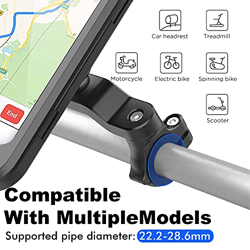 Waterproof Bike Phone Mount Motorcycle Phone Holder, Bicycle Phone Holder for Electric Bike, Spinning Bike, Scooter.