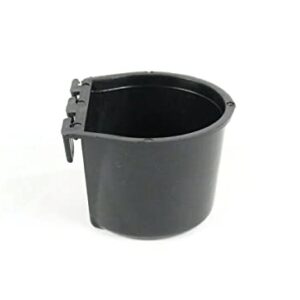 The ROP Shop | (Pack of 8) Black Cage Cup Hold 0.5 Pint / 8 fl oz to Hang Feed & Water for Pets