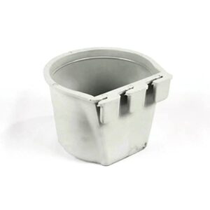 the rop shop | gray cage cup holds 1 cup / 0.5 pint / 8 fl oz for hanging feed & water for pets